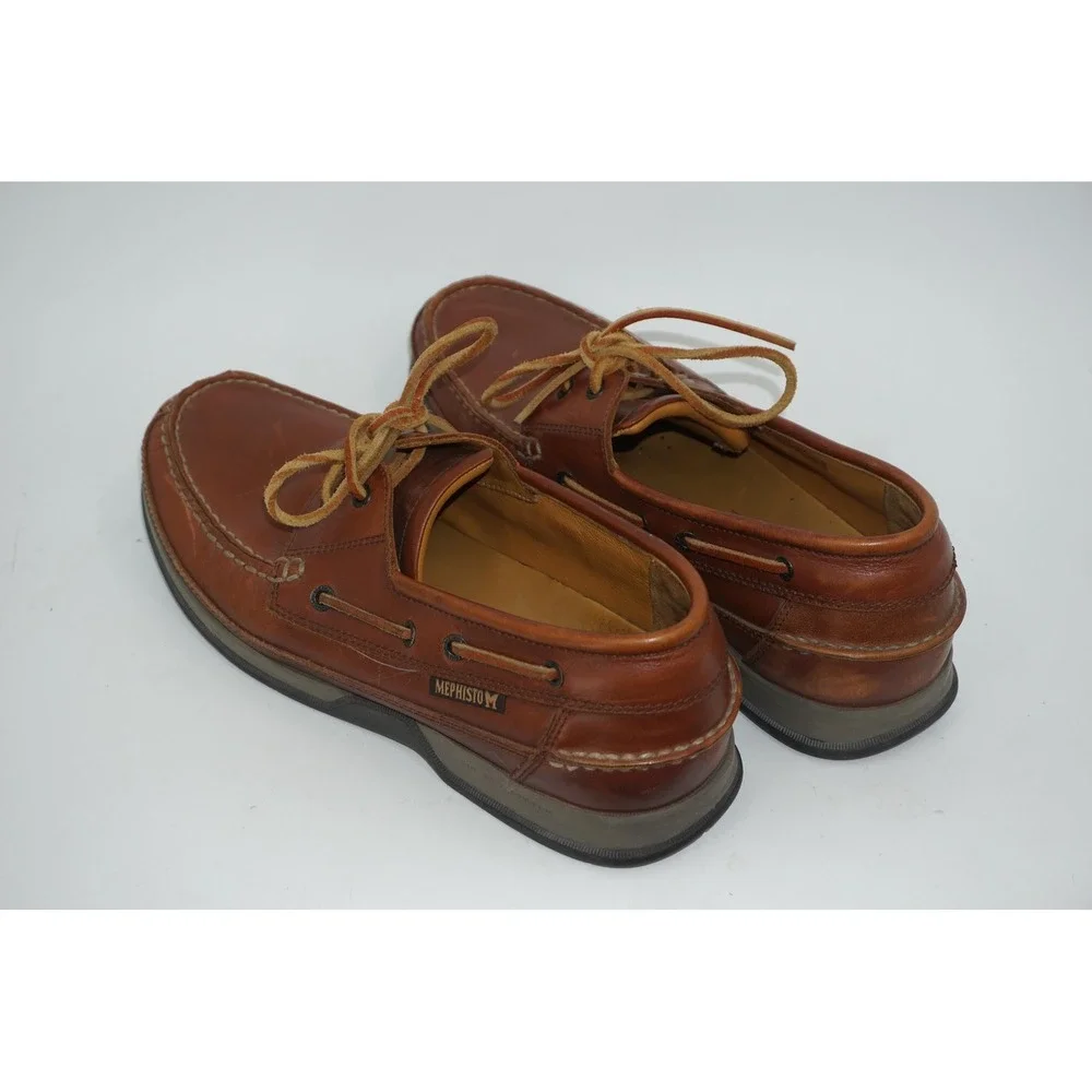Mephisto Spinnaker Boat Shoes Mens Size‎ 11 Brown Leather Lace Up Casual